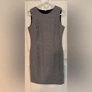 Brooks Brothers Classic Navy & White Sleeveless Sheath Dress